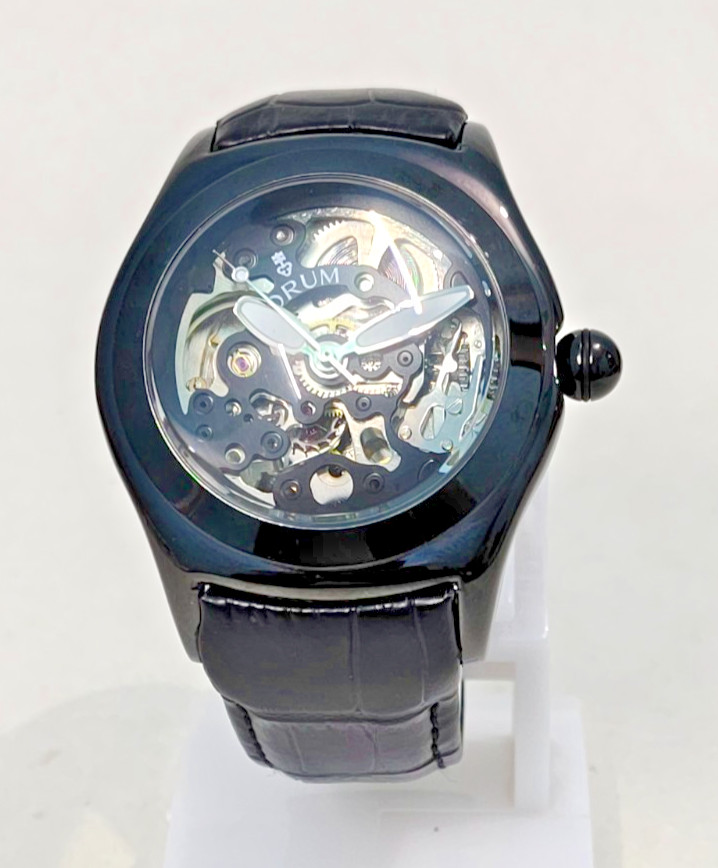 Luxury Corum Skeleton Automatic Black Dial Leather Strap Swiss Wrist Watch Man’s