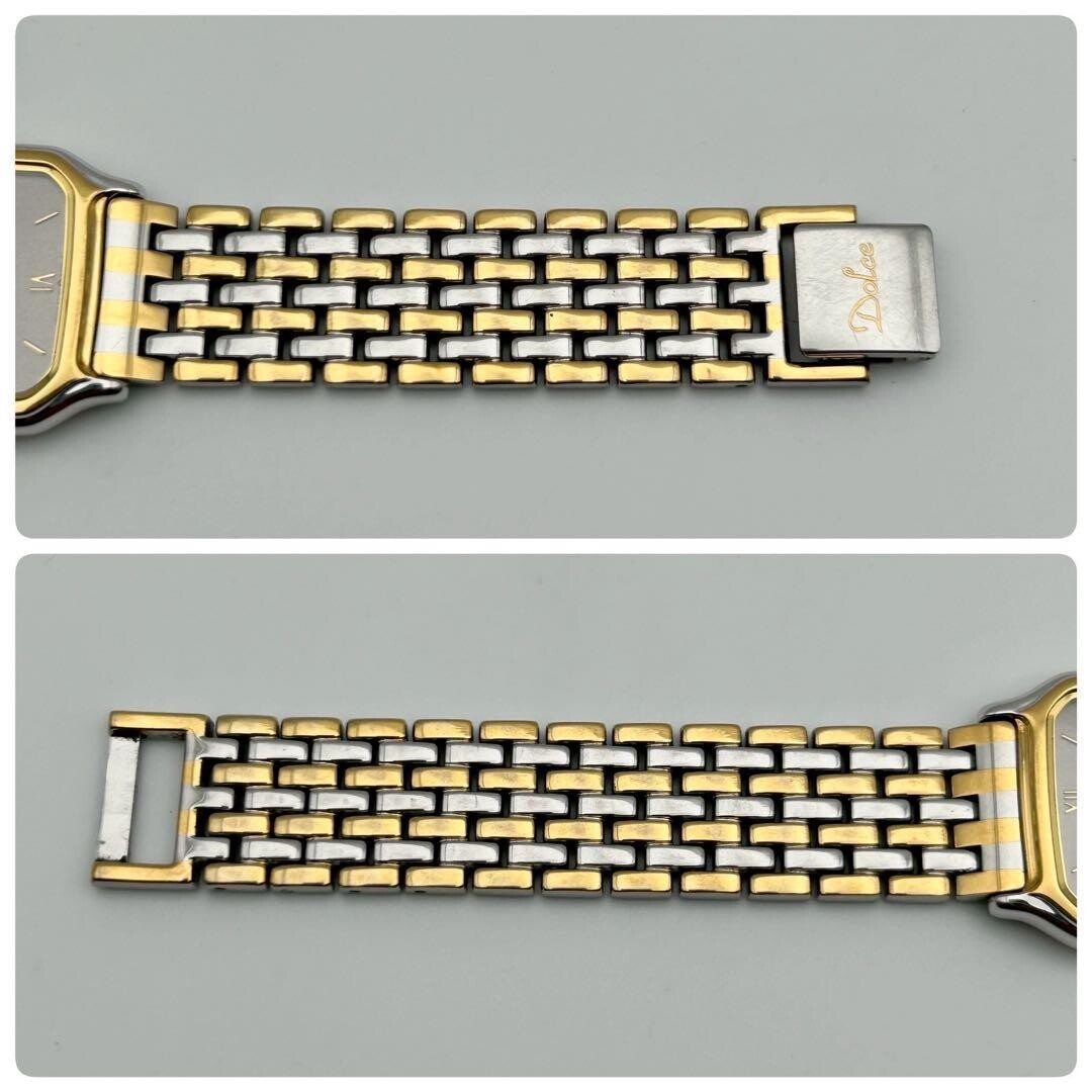SEIKO Dolce 5E30-5A00 Quartz Rectangular Roman Dial Two Tone Unisex Watch