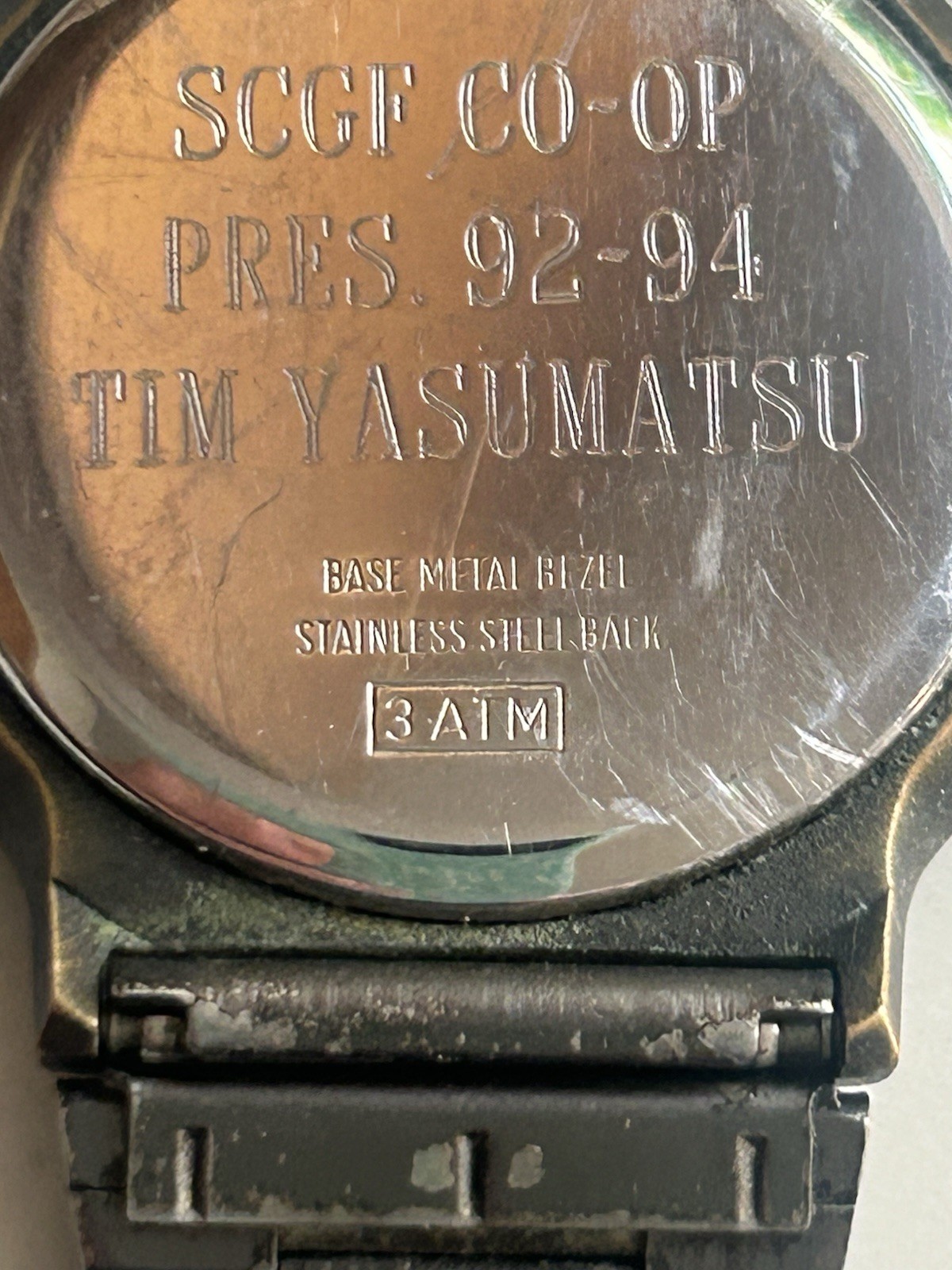 VINTAGE MEN’S TECHNOS ROMAN NUMERALS DATE ATM STAINLESS STEEL WRIST WATCH