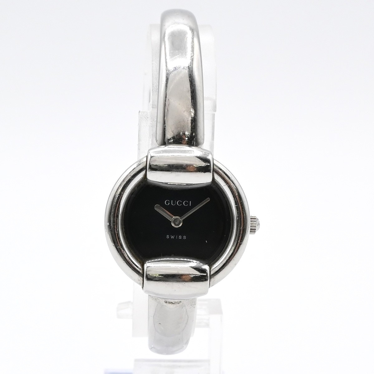 GUCCI 1400L Watch Quartz Bangle Bracelet 25 mm Stainless Steel Silver 02LC586