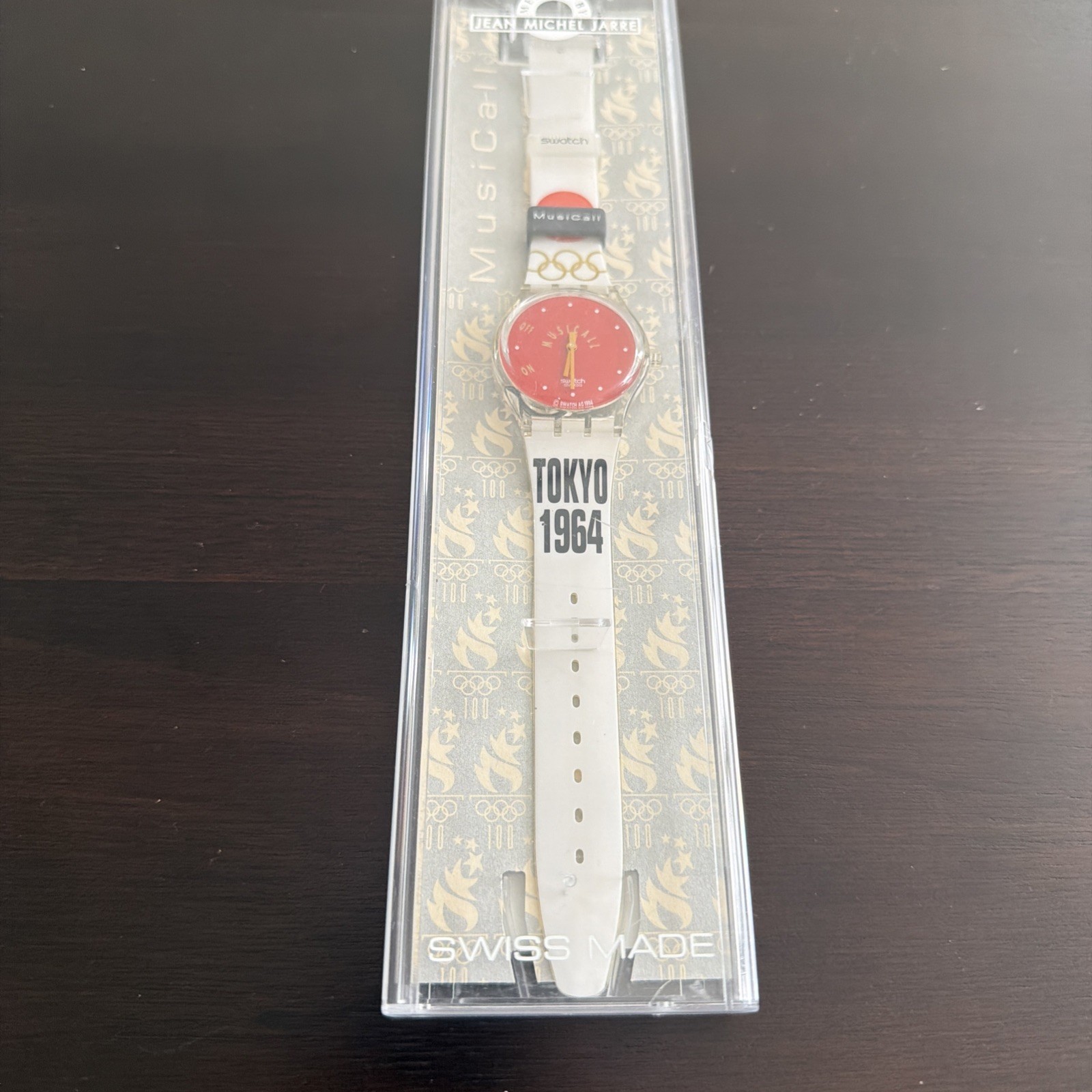 NOS Swatch SLZ100 Tokyo 1964 Olympic Musicall Watch Box Papers Jean Michel Jarre