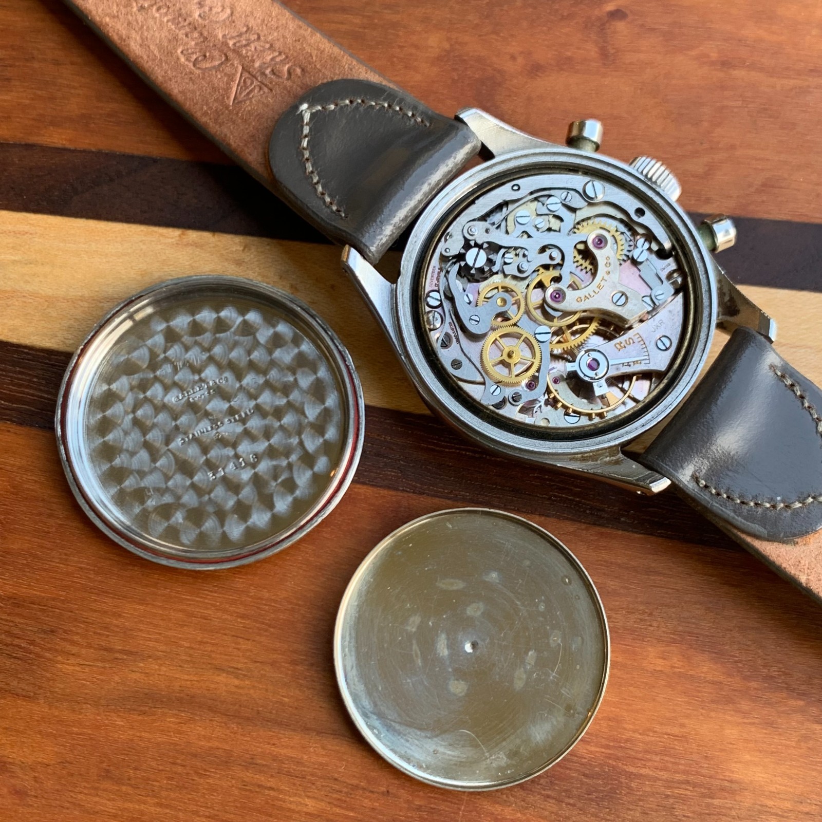 Vintage Gallet Multichron 30 – Stainless Steel 36mm Waterproof Chronograph