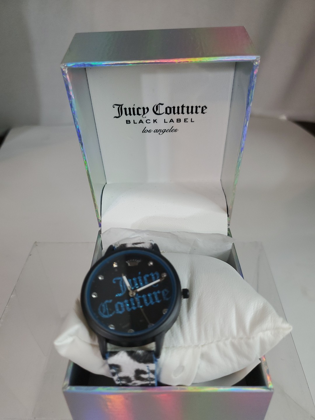 Juicy Couture- Black Label – white-blue cheeta- “New With Tags”