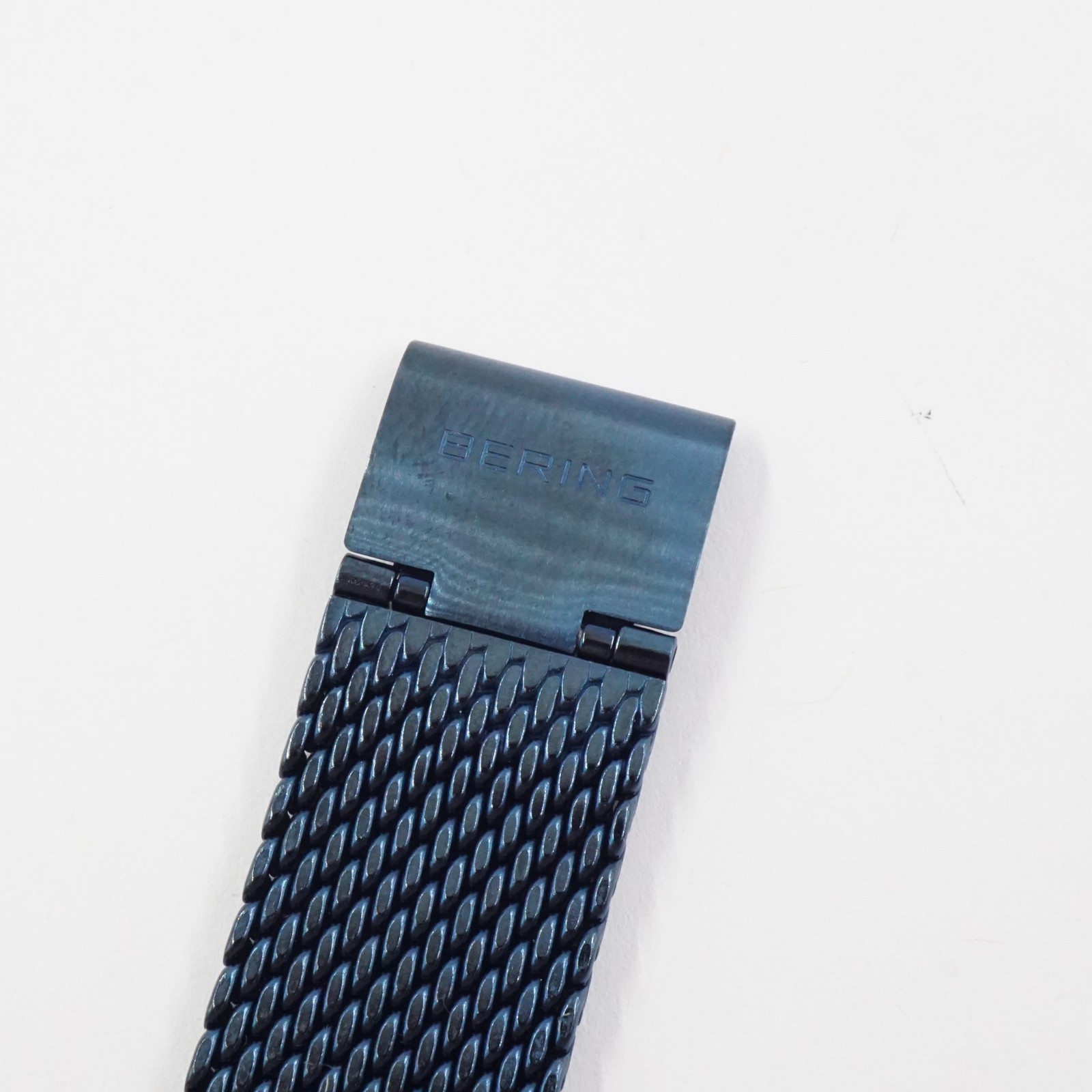 BERING Automatic Polished/Brushed Silver Watch with Blue Dial & Strap 16743-307