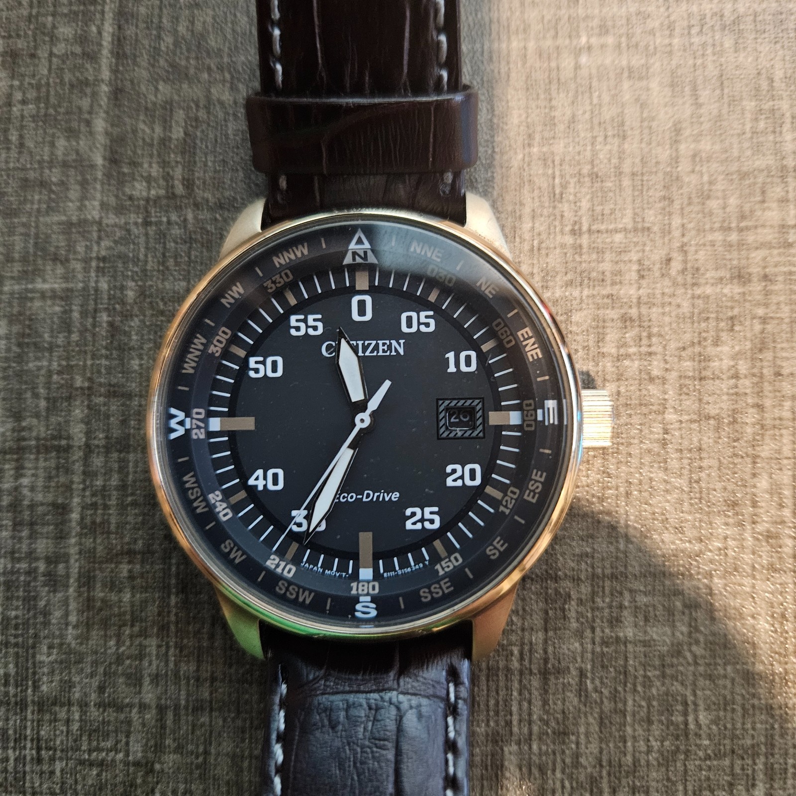 Gold Citizen Aviator Pilot Eco-Drive 42mm E111-S113717