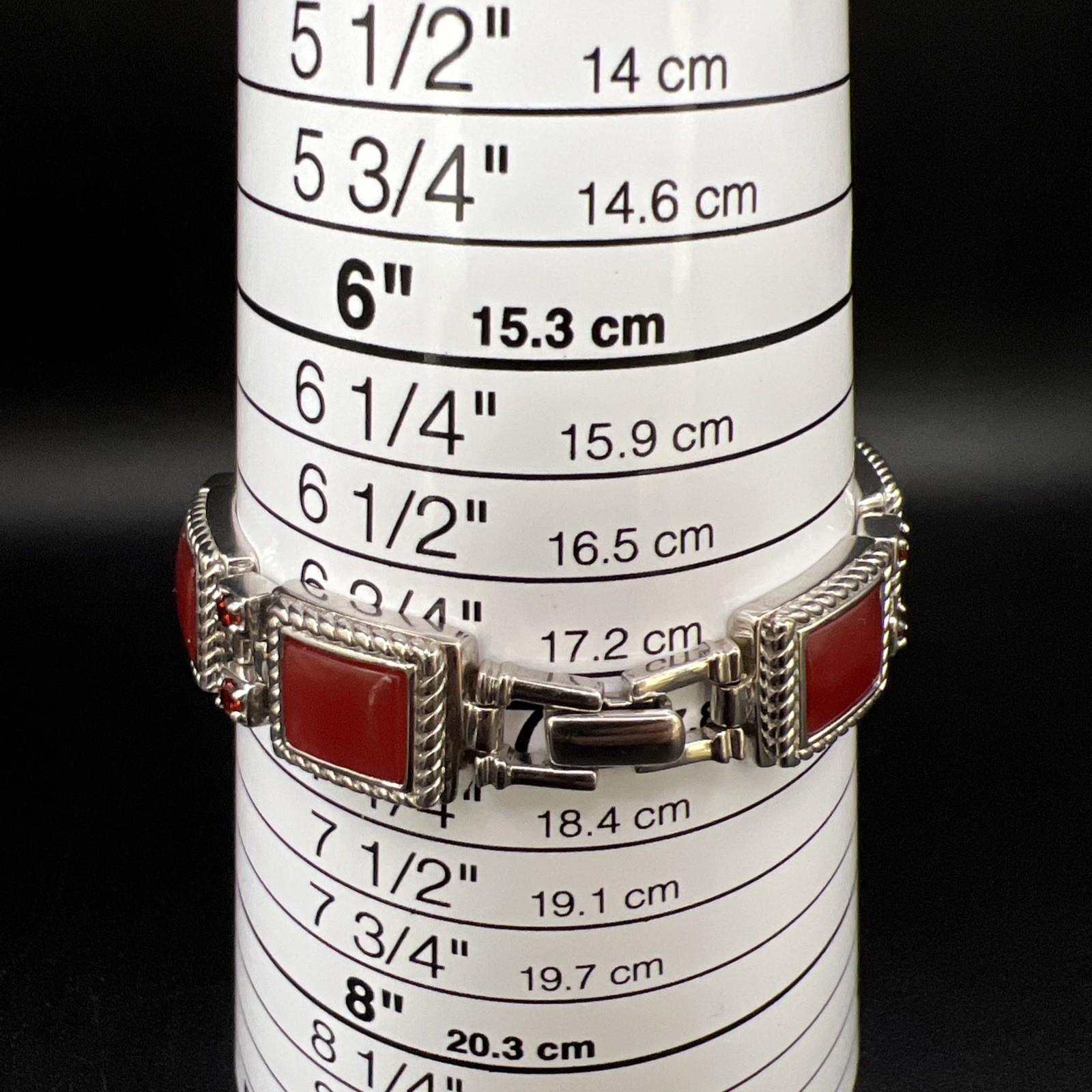 Vintage 2006 Gems 925 Solid Sterling Silver and Multi Gemstone Quartz Watch
