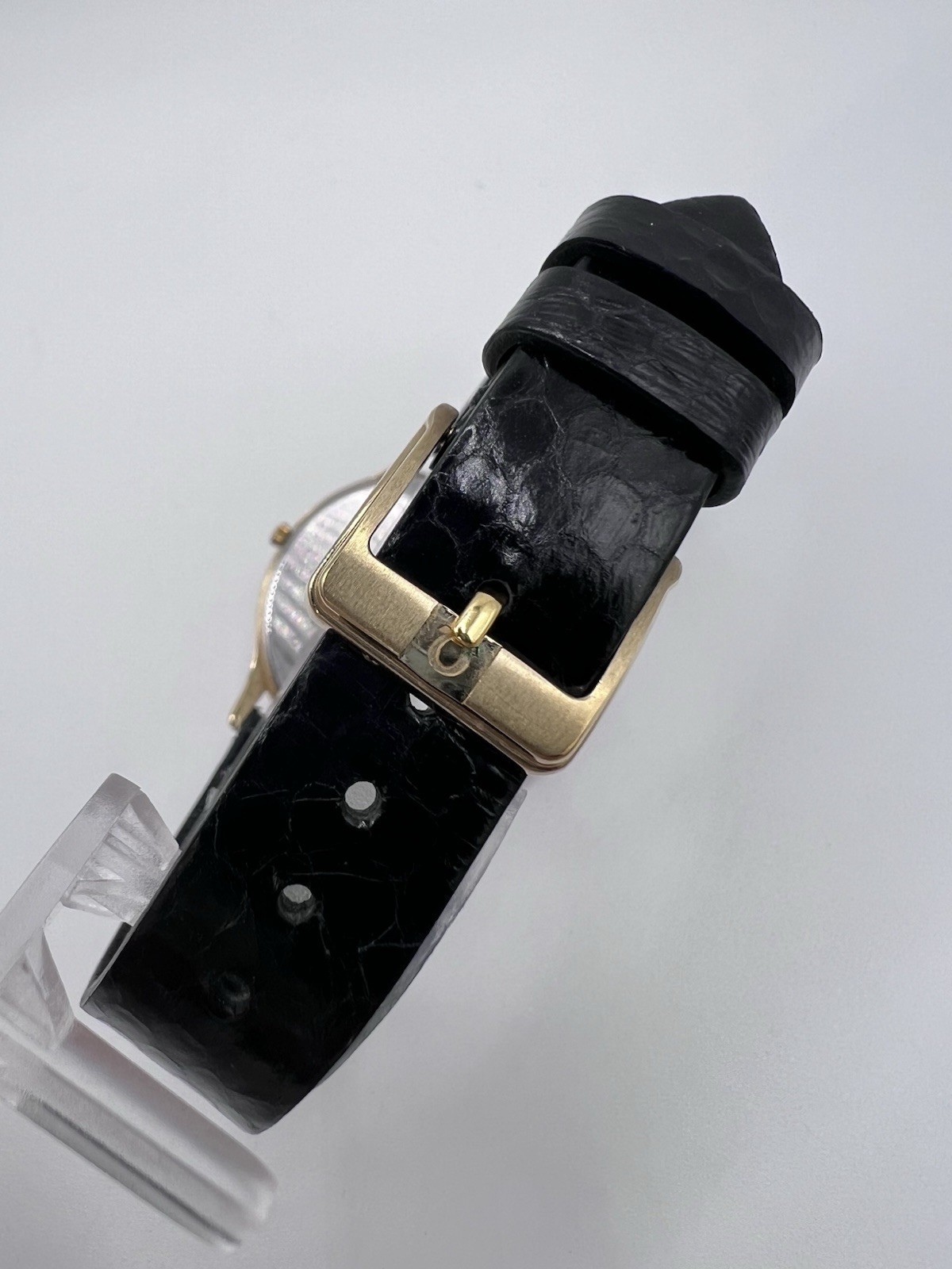 Vintage Rare Thin Omega Deville Gold Plated Guilloché Dial Men’s Watch With Box