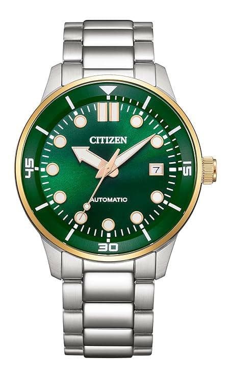New Citizen Mechanical Automatic Watch with Transparent Back Emerald Green 100m