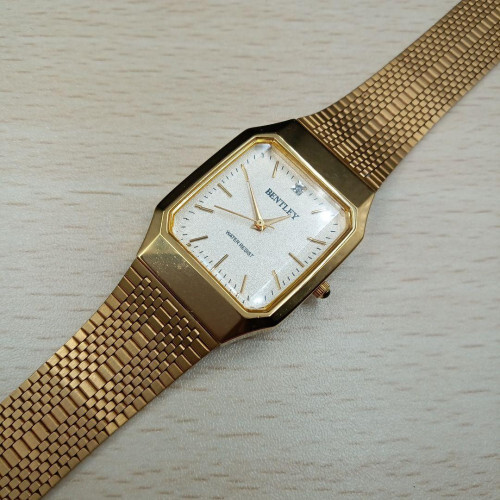 Bentley BCC-4093 Wristwatch Men’s Gold Color Free Size Used From Japan