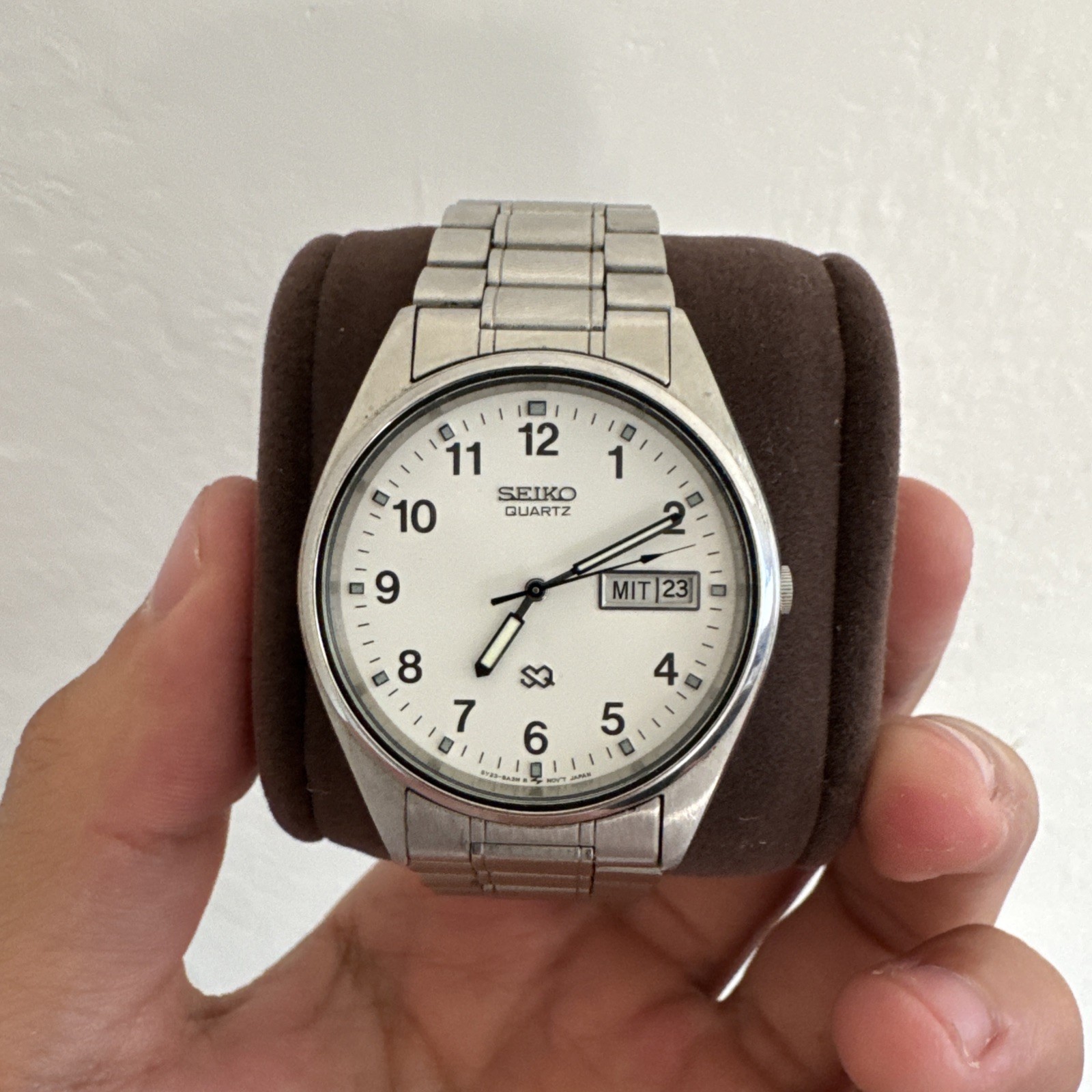 Vintage Seiko SQ Day Date Watch 5Y23-8A11