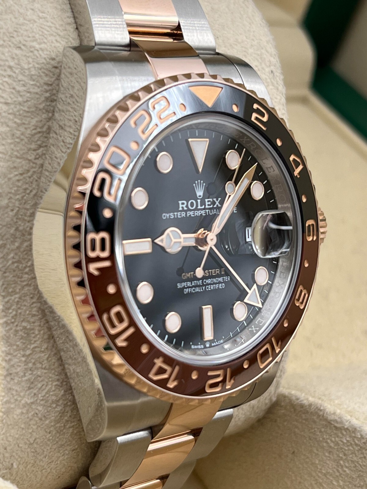 Rolex GMT Master II Rootbeer Two Tone Bracelet 126711CHNR Pre-Owned 2022