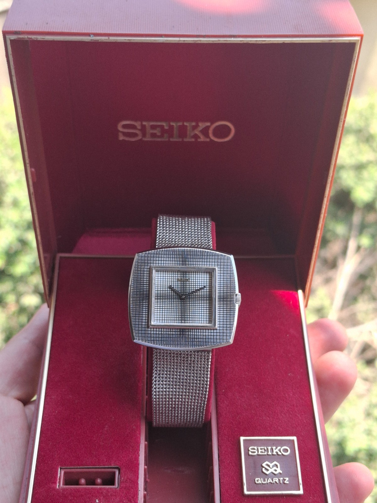 Unique Rare SEIKO 2220-3240 Disco Chariot Geometric Dial – Vintage 1970s – Box