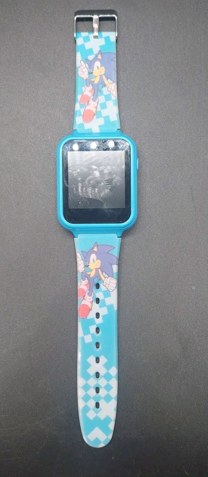 Sega Sonic The Hedgehog Interactive Kid’s Watch Blue Accutime Camera Games Video