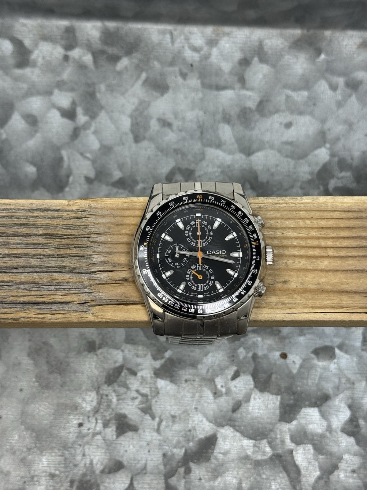 Casio “Navitimer” Pilot Slide Rule Chronograph, MTP-4500 (4765), Clean, Working
