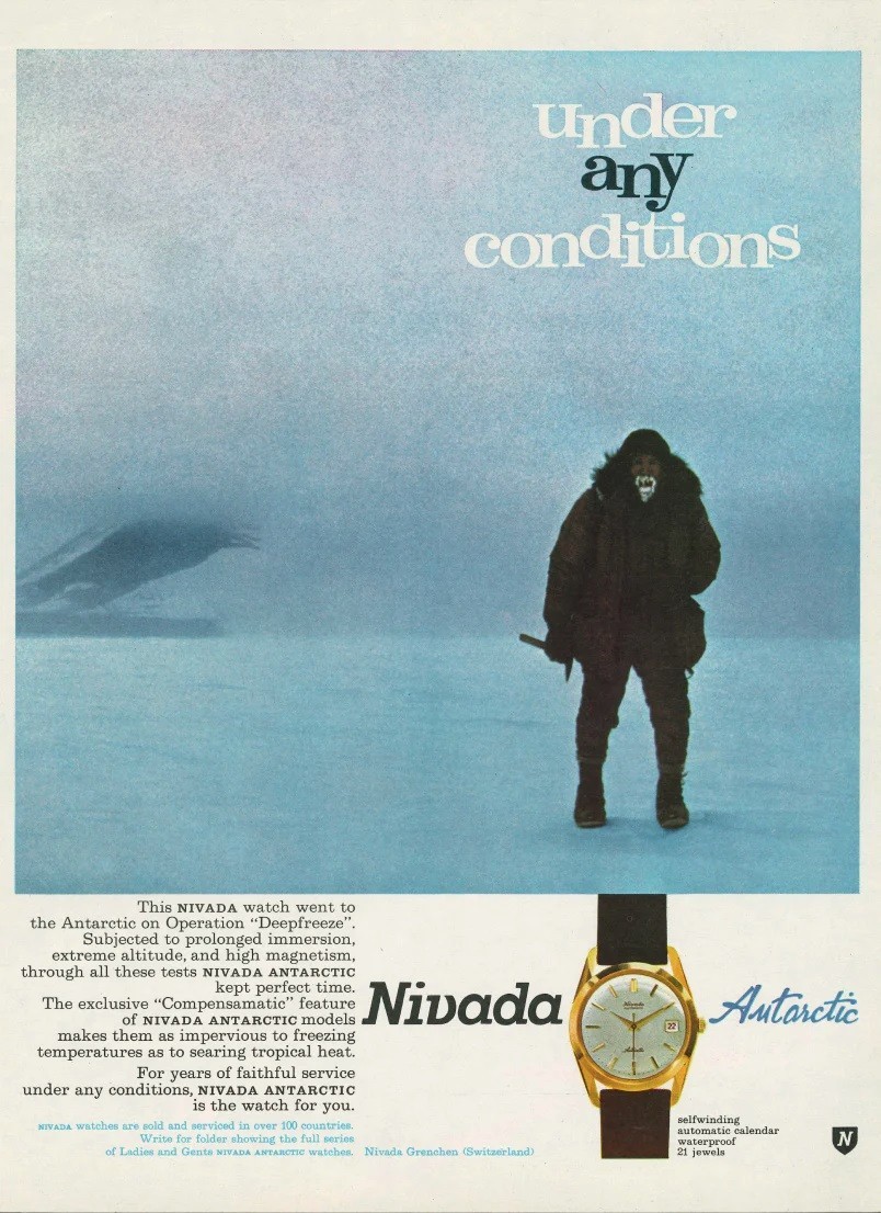 New Nivada Grenchen Antarctic GMT, Full Kit w/Case, Box, Papers, Tag