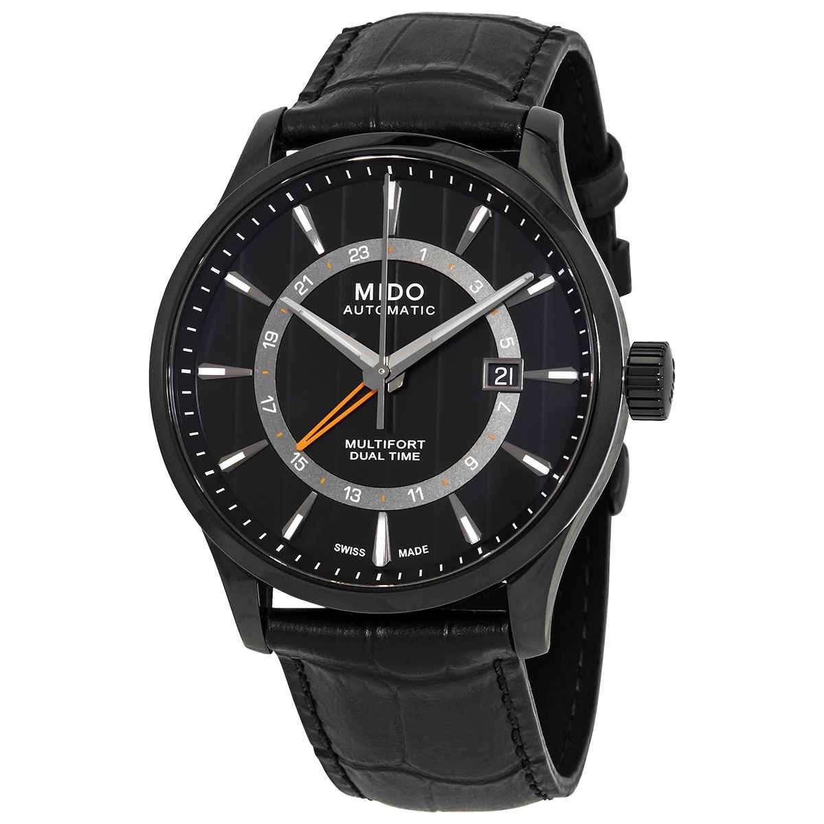 Mido Multifort Dual Time Automatic Black Dial Men’s Watch M0384293605100