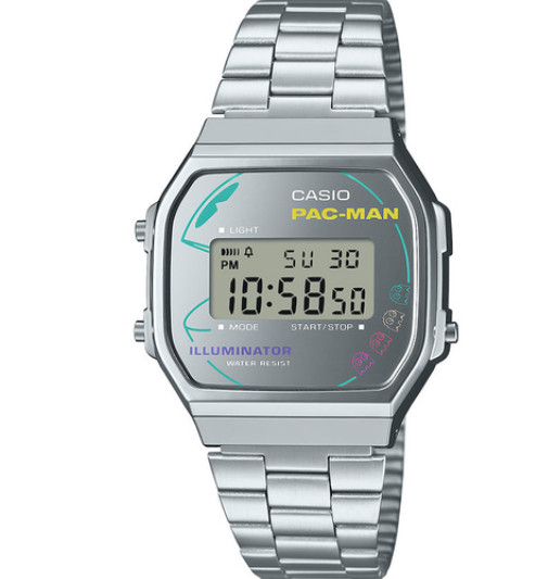 Casio Pacman Digital Square Retro unisex Metal A168WEPC-7A watch