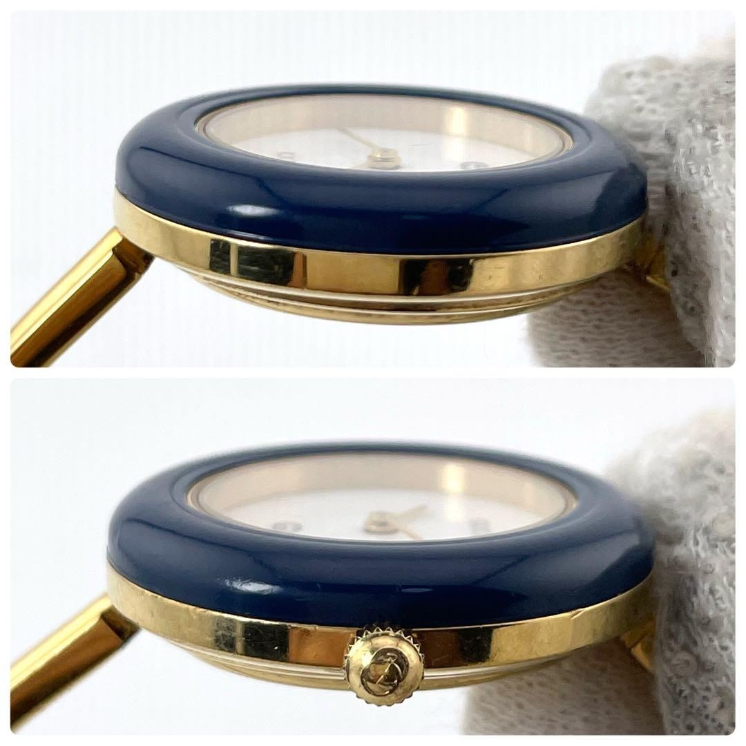 Gucci Changeable Bezel 9-Color Bangle Watch Women White Japan 0712922