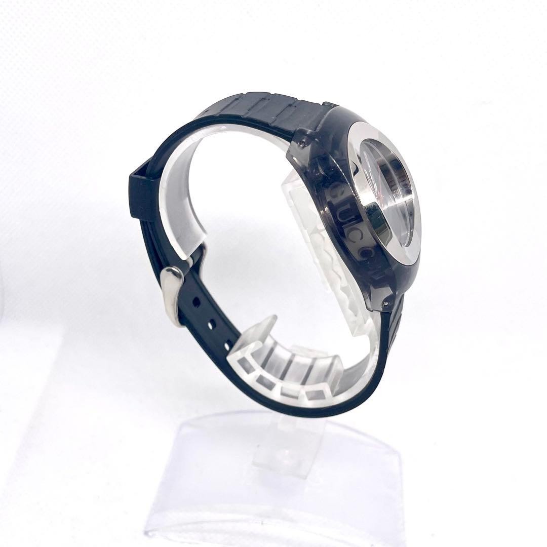 Gucci SYNC 137.3 Quartz Black Dial Date Rubber Strap Women’s Watch Working