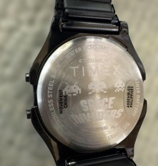 Timex T80 TW2V39900 Space Invaders Digital Watch Black Japanese Limited Unused