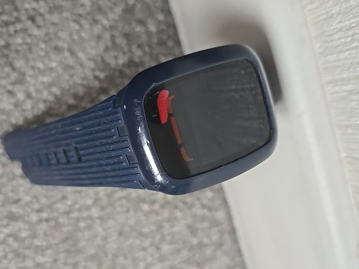 Swatch Touch DARK BLUE Black Dial Navy Blue Silicone Digital Watch *for Parts*