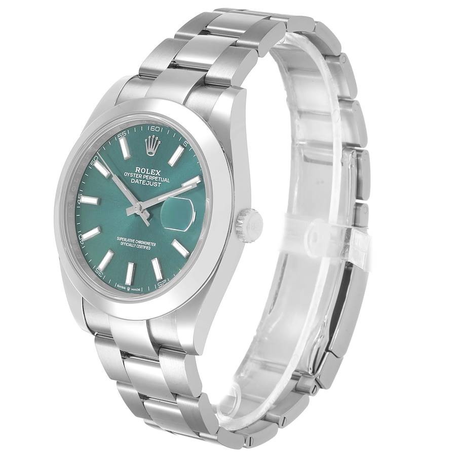 Rolex Datejust Mint Green Dial Stainless Steel 41mm Men’s Watch 126300-0019