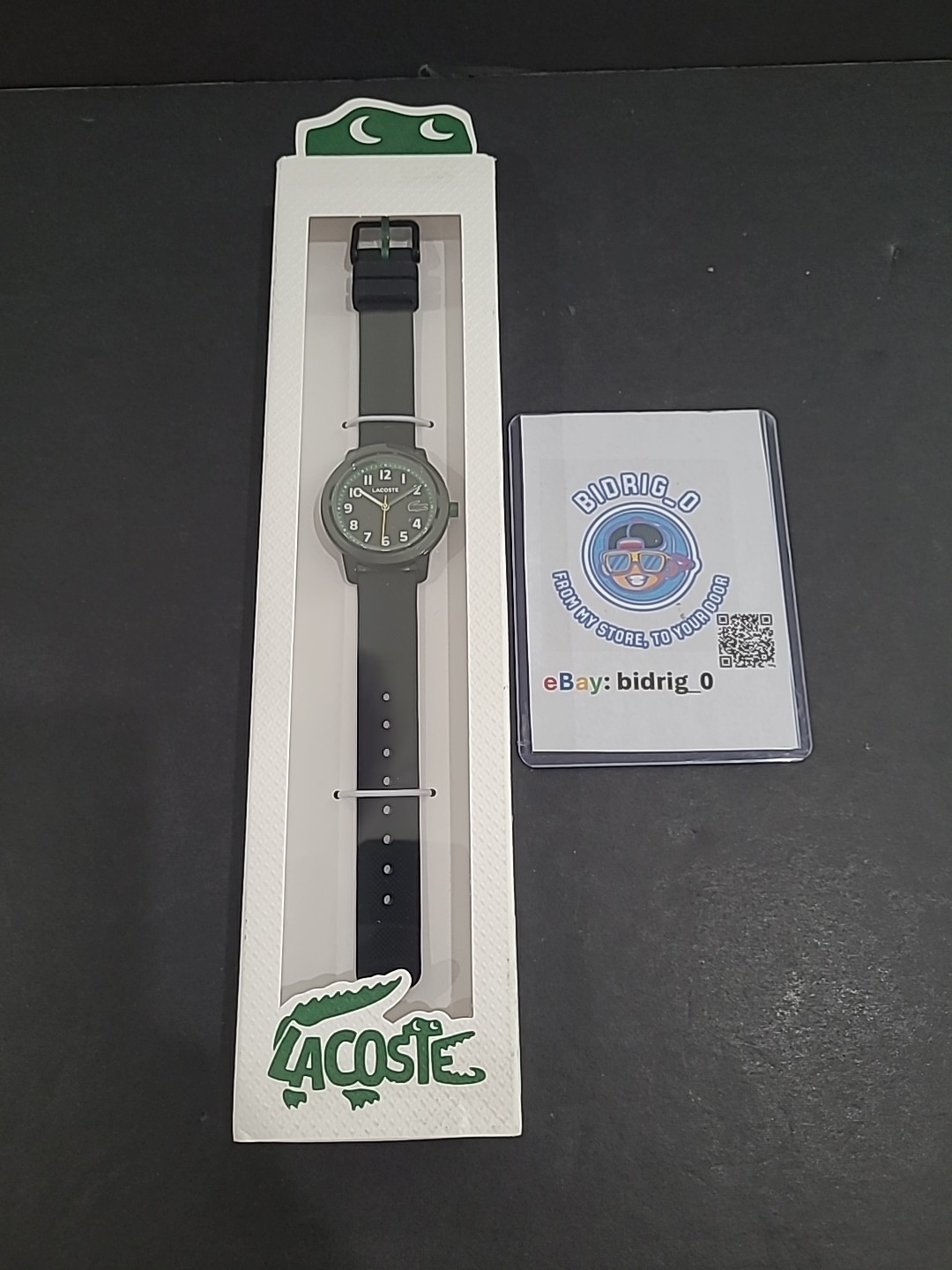 Lacoste Women’s Watch 2030042 Quartz Black Dial Textured Rubber Band 12.12 33mm