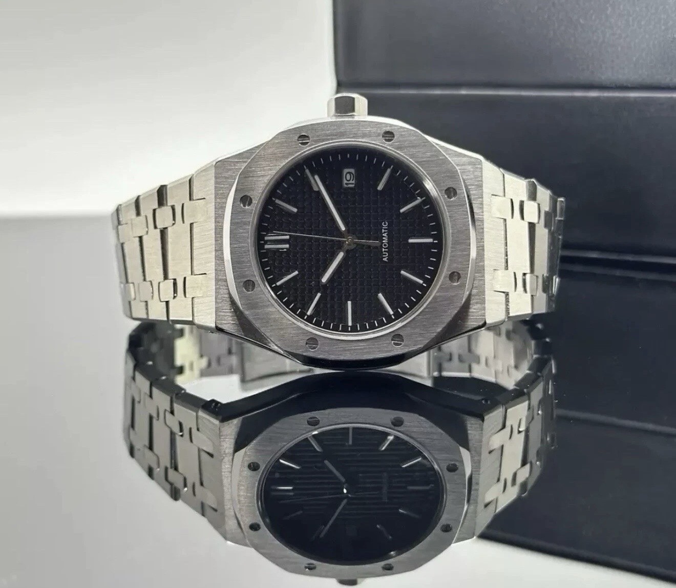 Custom 41mm BK Dial “RO” Style Mod Watch Glassback w/ NH35 Automatic
