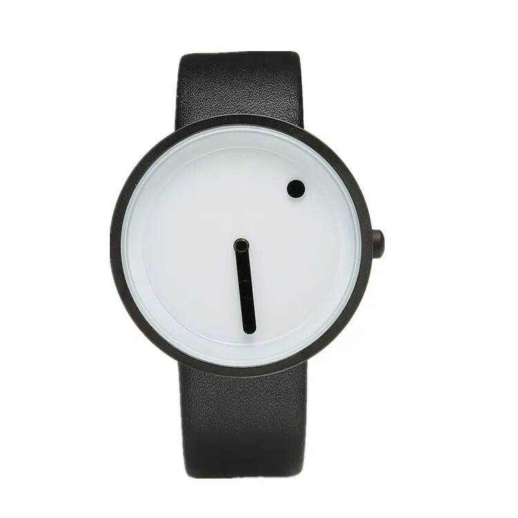 Geekthink Creative Minimalistic Quartz Unisex Adults Watch Luxury Leather 3ATM