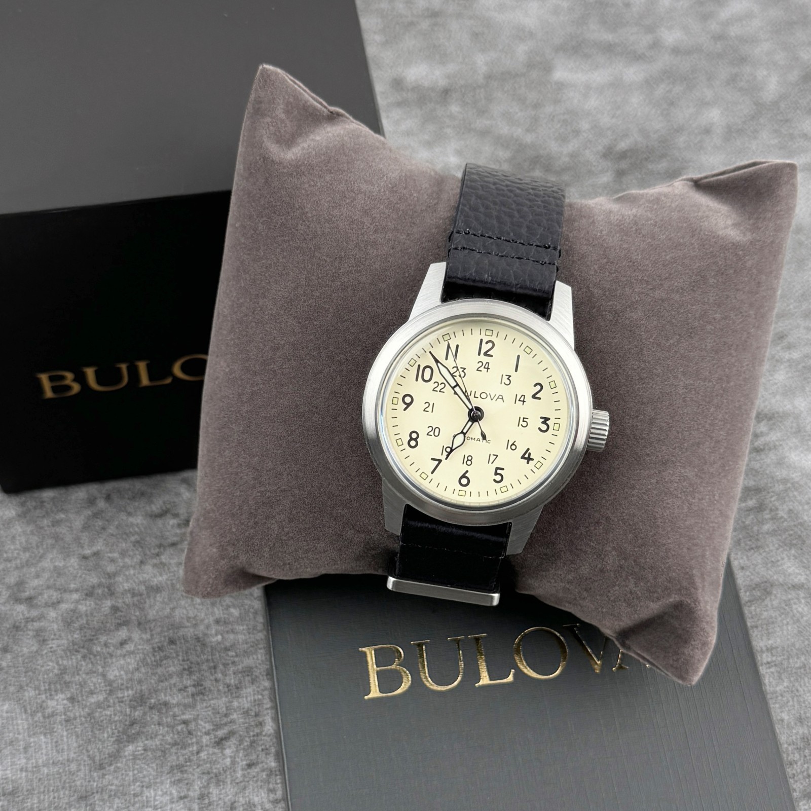 Bulova Men’s Military Heritage Hack Ivory Dial Automatic Men’s Watch 98A246