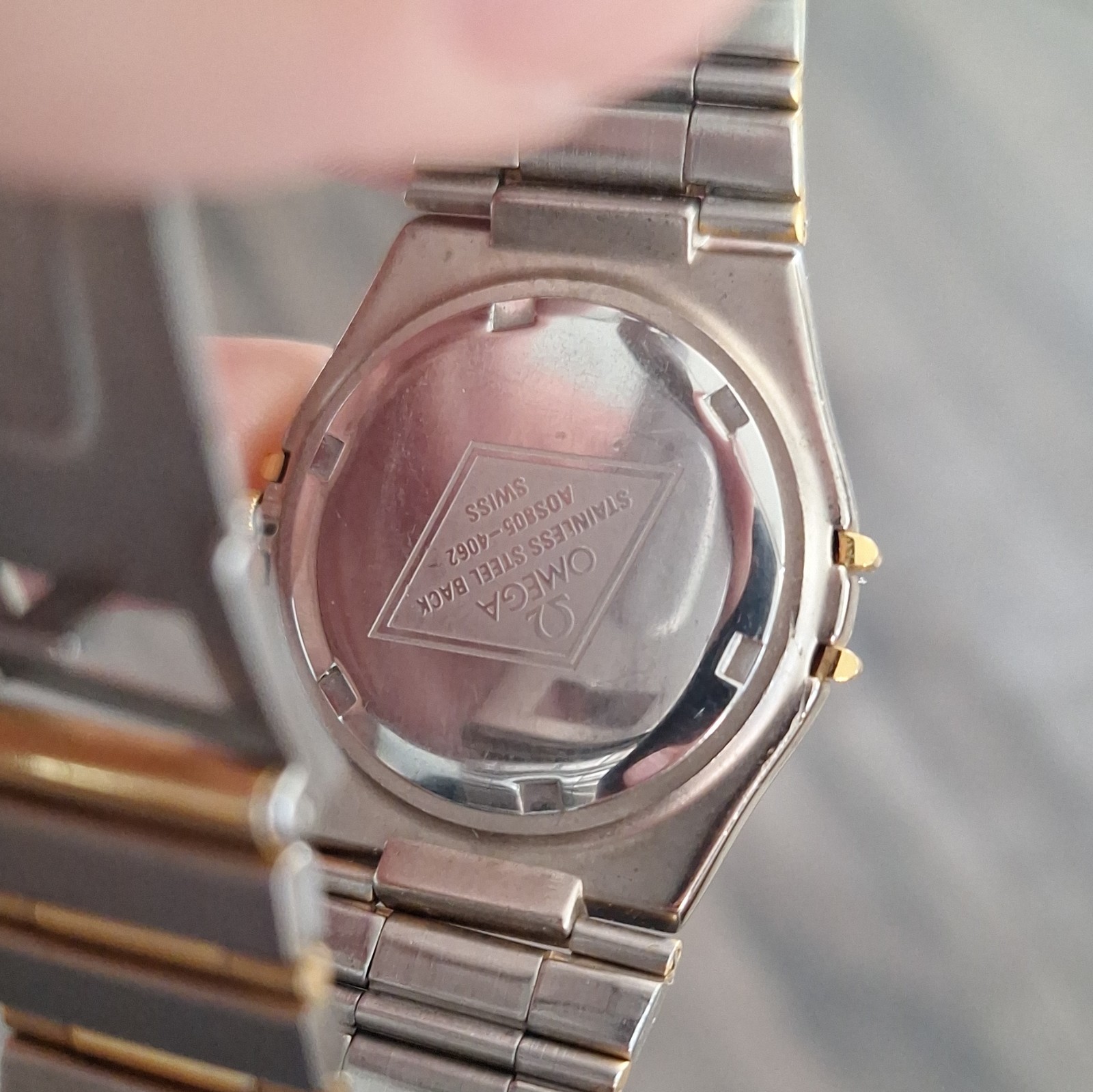 OMEGA Constellation Quartz Two-Tone Steel Bracelet White Dial Date Swiss
