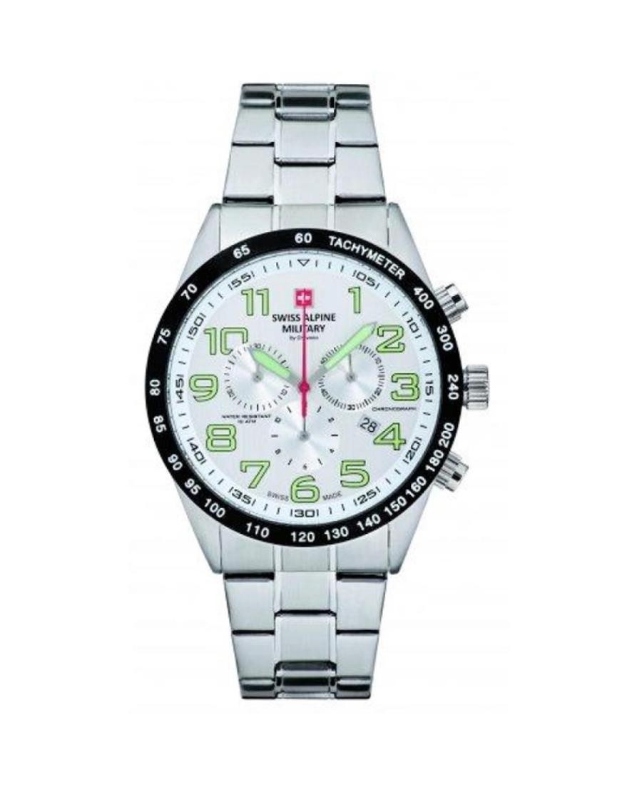 SWISS ALPINE MILITARY Men Analog Quartz Casual Watch Classic Dress Silver Dial W