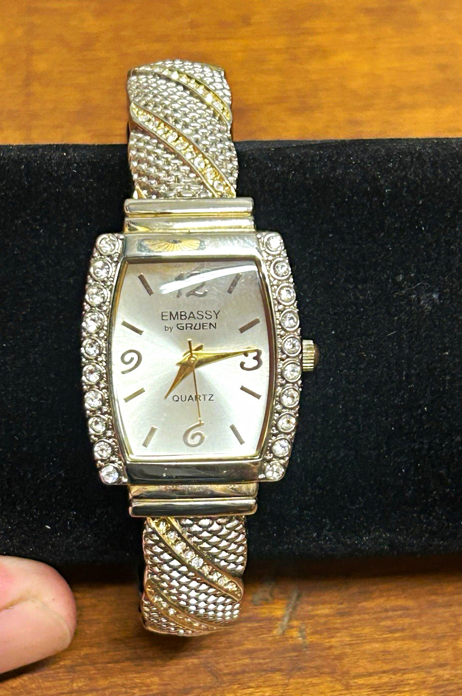 Gruen Embassy Women’s Quartz Rectangle Silver Dial Arabic Numerals Bracelet