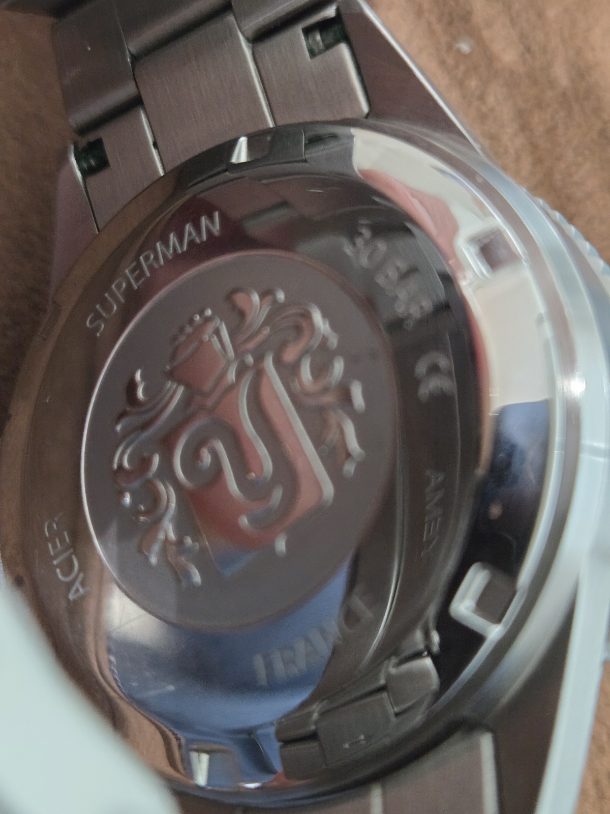 Rare YEMA Superman Automatic Dato Maxi Dial 40 mm Black Dial S/S Braclet.