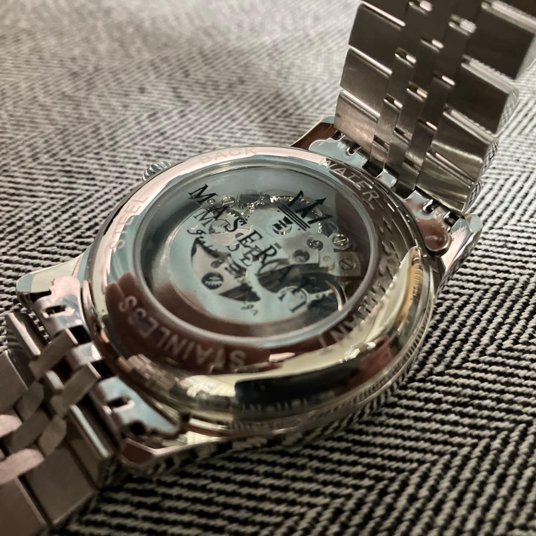 Maserati Automatic Skeleton Men’s Wristwatch Excellent Condition