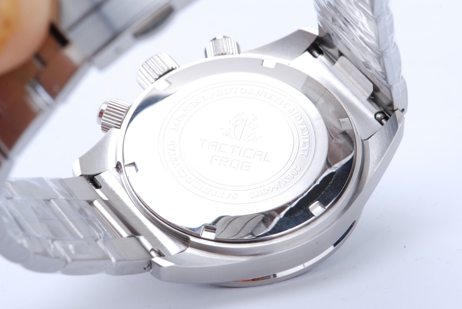 TACTICAL FROG VS75 Quartz Solar Chronograph Watch 41mm Paul Newman Panda 316L C3