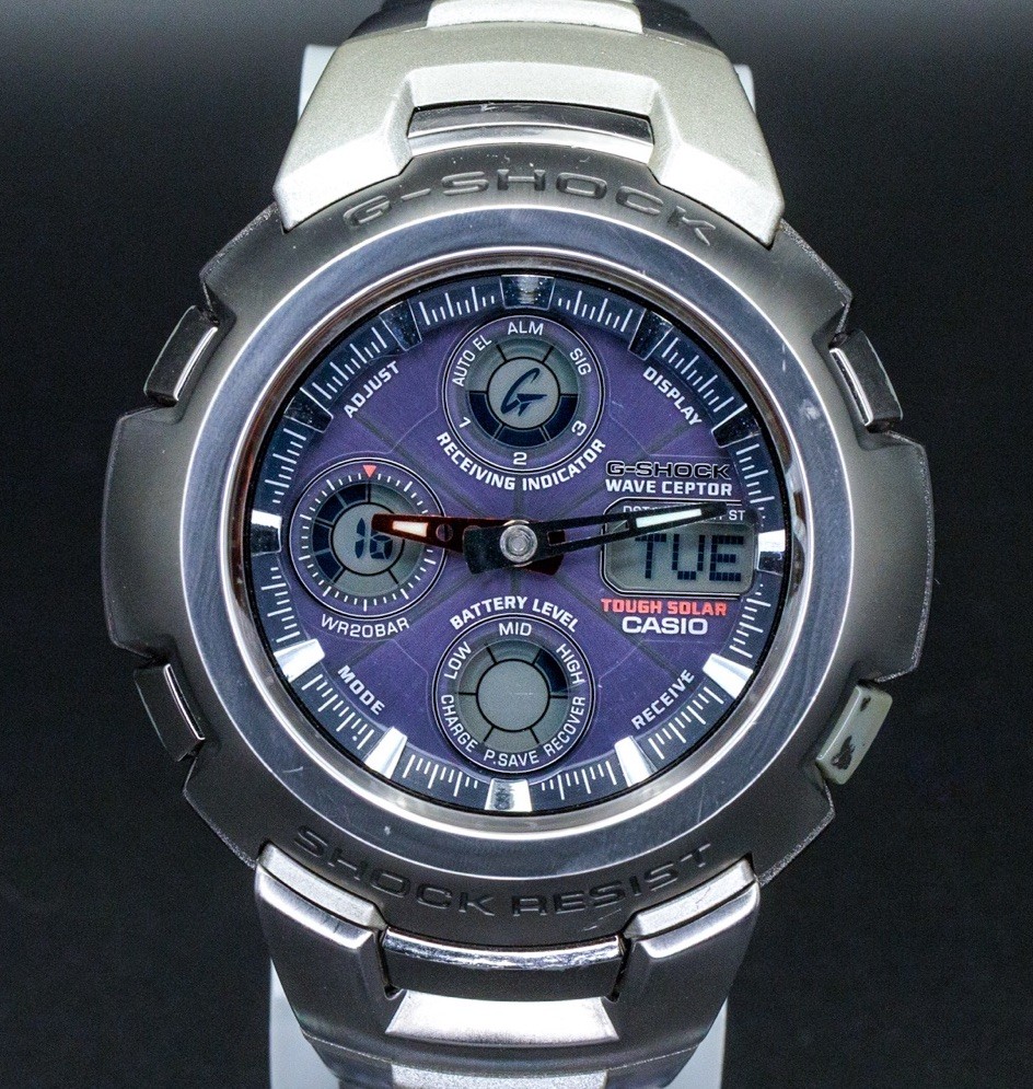 Casio Rare G-Shock GW-1000DJ Vintage Solar Wave JDM Import 45mm Ana/Digi Watch