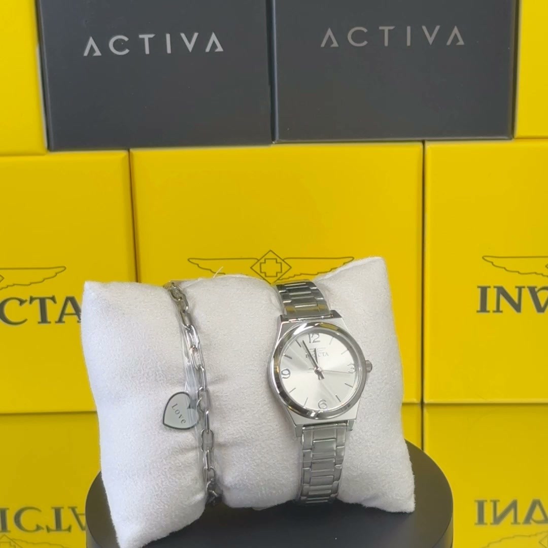 Invicta Angel Unisex Watch – 30mm, Silver Stainless Steel