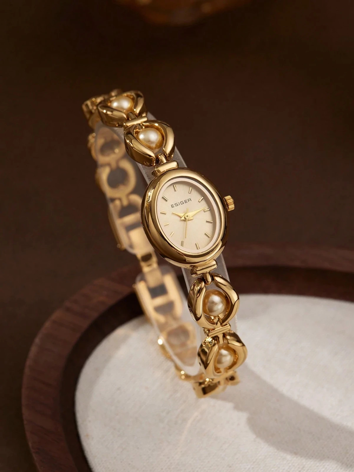 Gold French Vintage Style Unique Dainty Women’s Wrist Watch Trendy Cute Gift