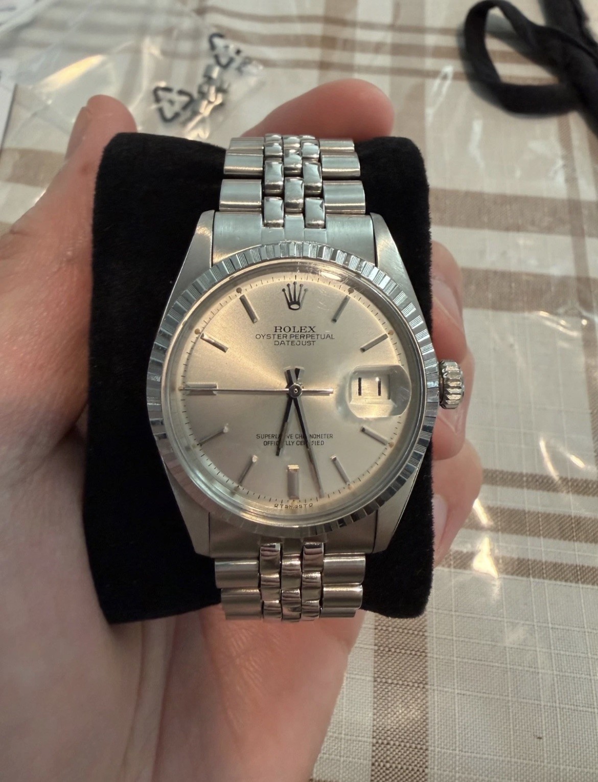 Rolex Datejust 1603 36mm – 1973 Engine-Turned Silver Sigma Dial