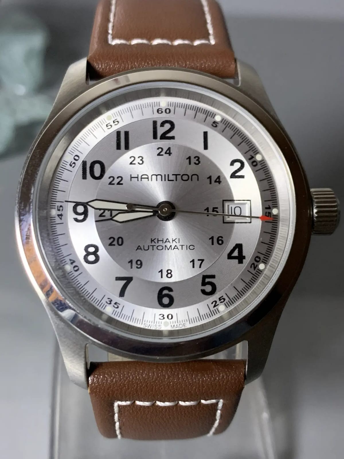Hamilton Khaki Automatic Men’s Silver Dial Swiss Date Wristwatch H70555533