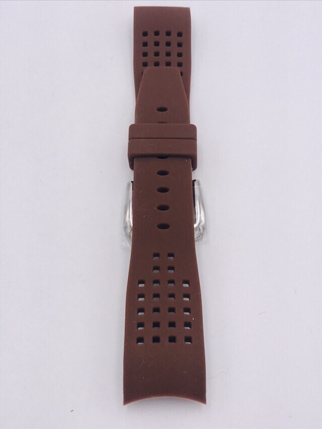 Locman Strap For Aviator Watch Brown Rubber Discounted New