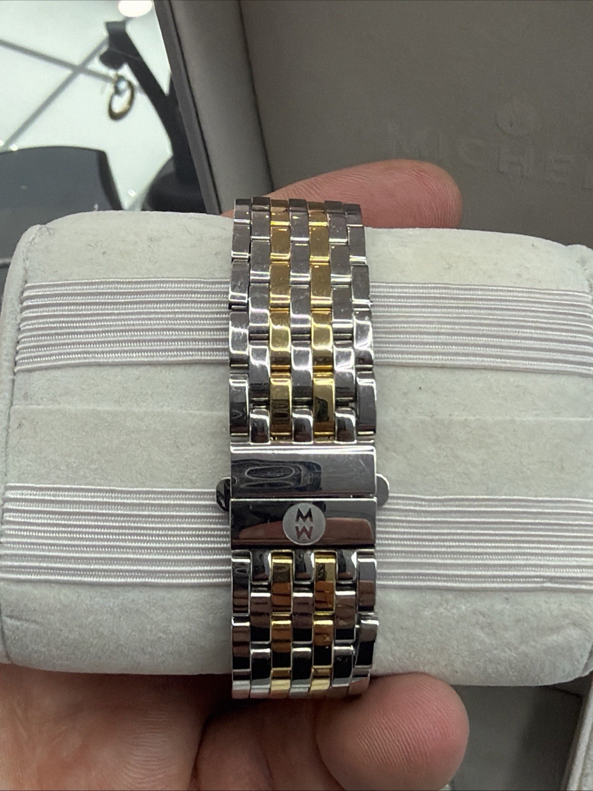 Michele Two Tone Diamond Watch
