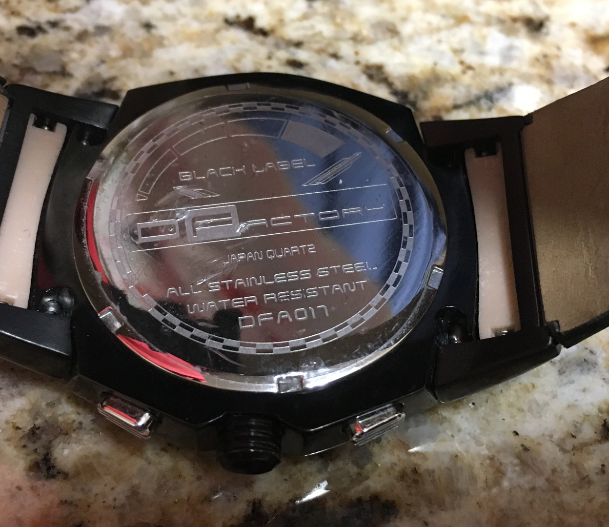 DFactory Men’s DFA017WBB Black Label Chrono Black Dial Leather Watch D.FACTORY