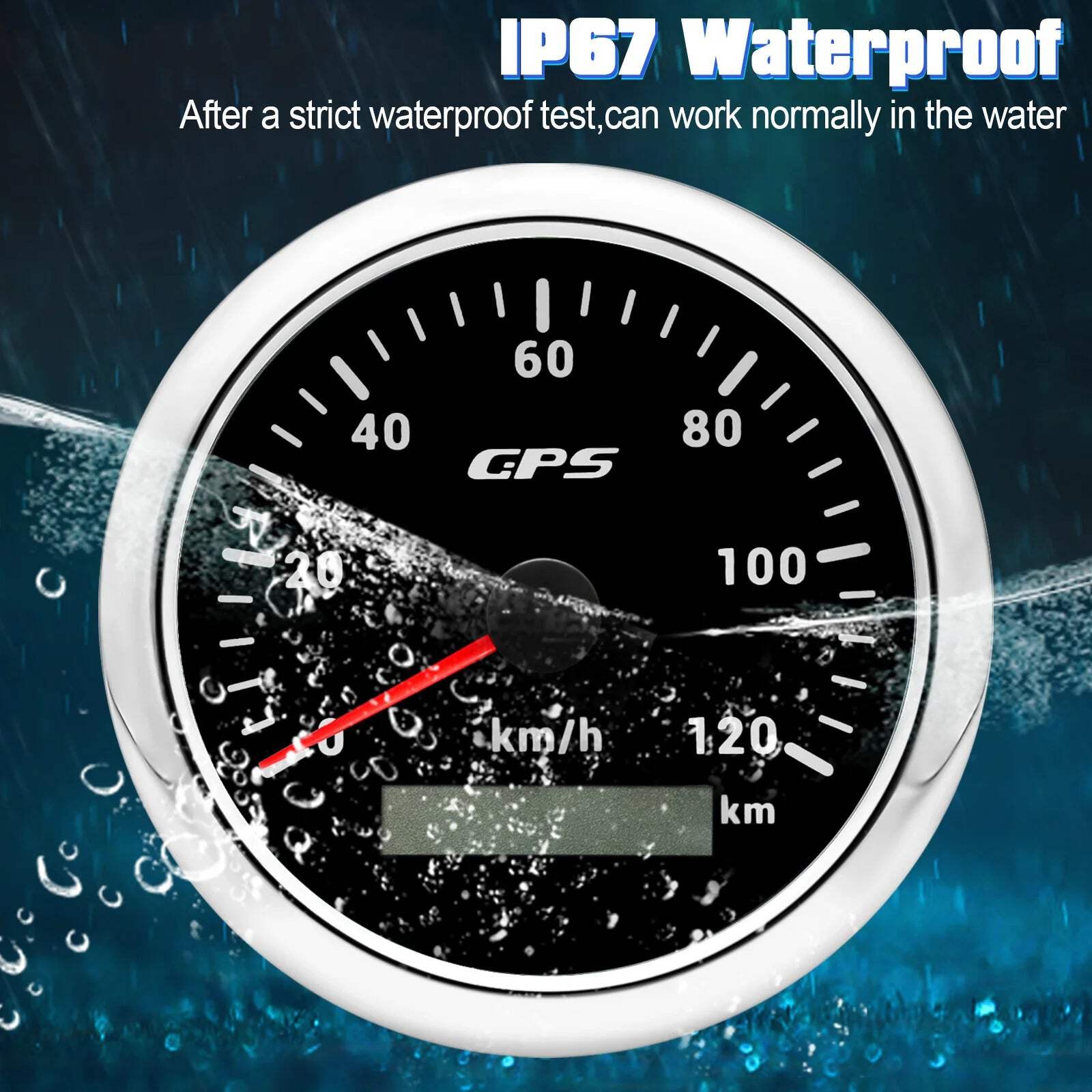 A 85MM GPS Speedometer For Motorcycle Marine Boat 30~200 Kmh Boat Car Truck Spee