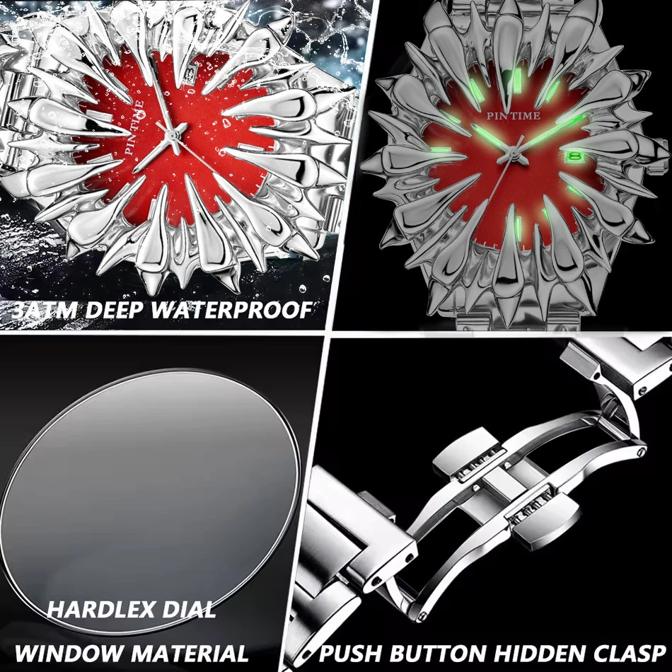 Special-shaped Lightning Dragon Spike Watch – Y2K Heavy Industry Quartz