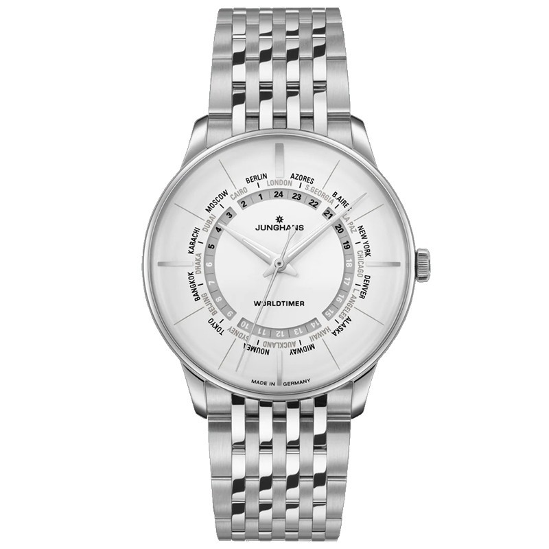 Junghans Meister Worldtimer 40.4mm Matt Silver Dial Men’s Watch 27/3011.45