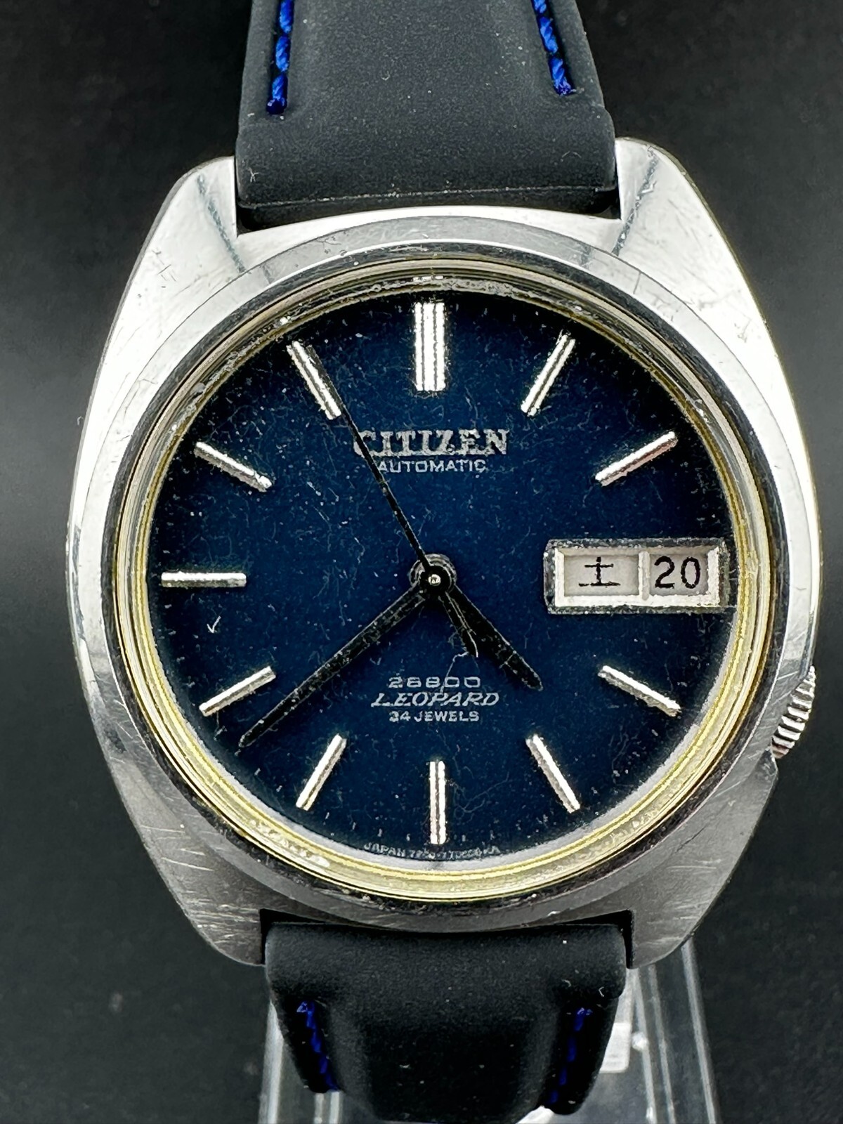 Citizen Leopard 28800 Men’s Automatic Blue Dial Day Date 26 Jewels 36mm 4-770153