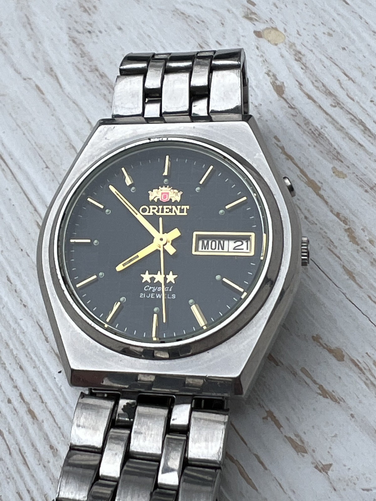 Vintage Watch Orient 3 Star 21 J Automatic Japan
