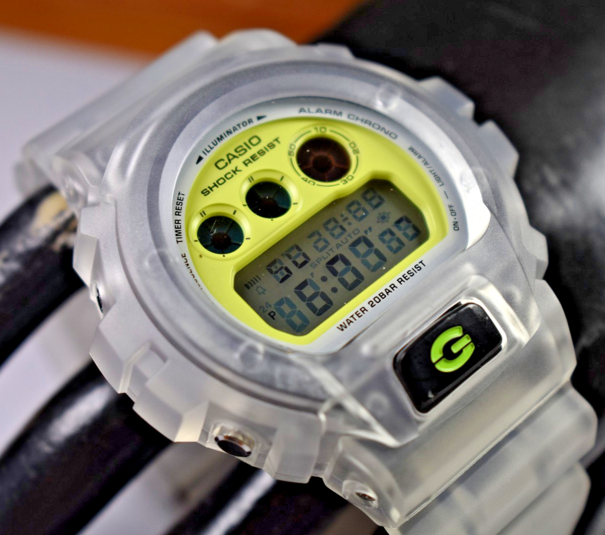 MODIFIED Casio G-Shock DW6900CS-1 (3230) Transparent/Clear Men’s Watch NEW BATT!